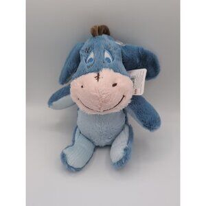 ~❤️~WINNIE THE POOH EEYORE Disney Beanie Rattle Baby Soft Toy 30cms BNWT ~❤️~